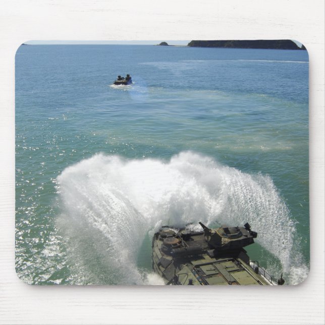 Amphibious Assault vehicles exit the well deck Mouse Pad (Front)