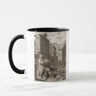 Amphion Builds the Walls of Thebes by the Music of Mug