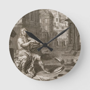 Amphion Builds the Walls of Thebes by the Music of Round Clock