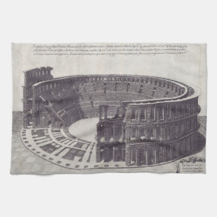 Amphitheater at Verona at Piazza Bra Kitchen Towel