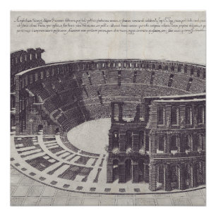 Amphitheater at Verona at Piazza Bra Poster