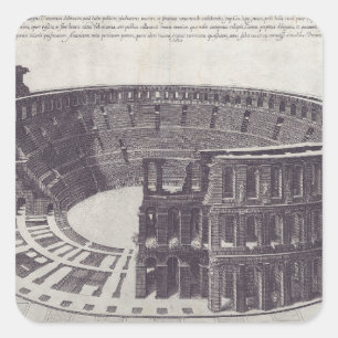 Amphitheater at Verona at Piazza Bra Square Sticker