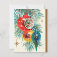 Ampoule de Noël rétro ajouter la carte de message