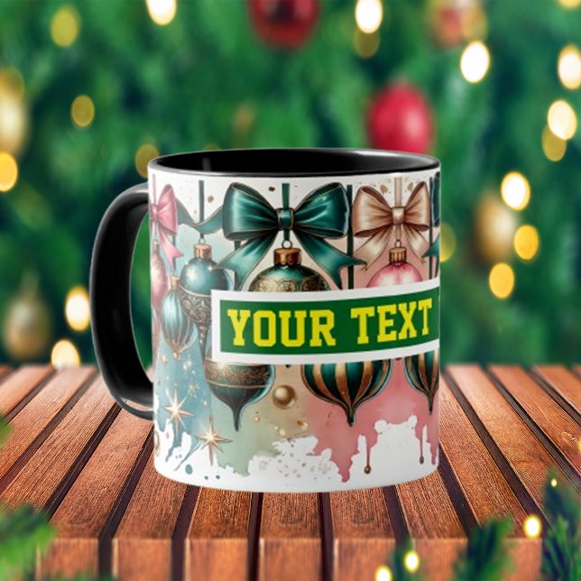 Ampoules de Noël Aquarelle Café Mug (Créateur téléchargé)