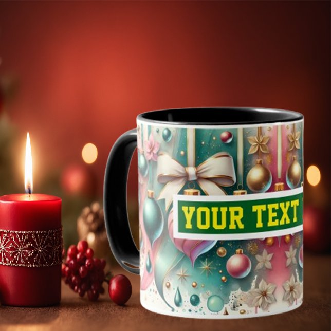 Ampoules de Noël Aquarelle Café Mug (Créateur téléchargé)