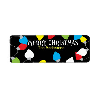 Ampoules de Noël - autocollants d'adresse