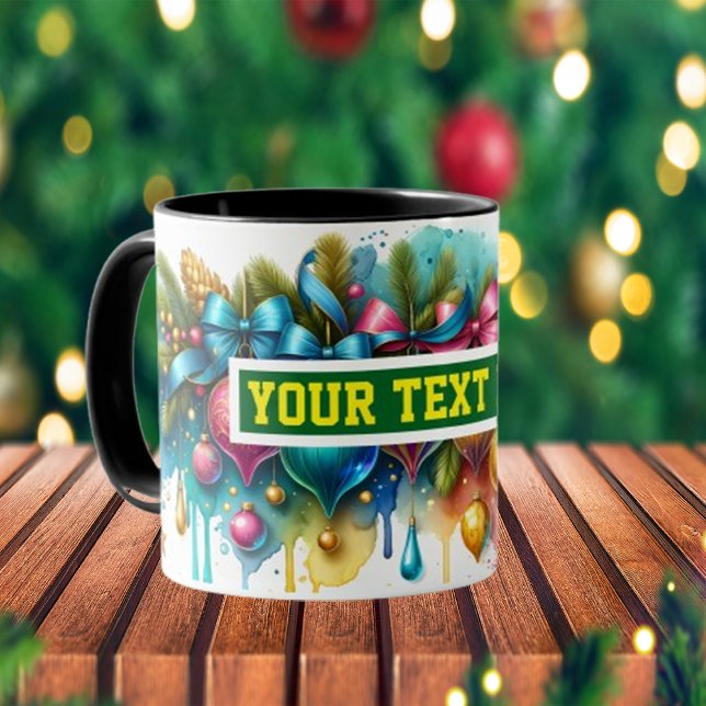 Ampoules de Noël Ornements Café Mug (Créateur téléchargé)