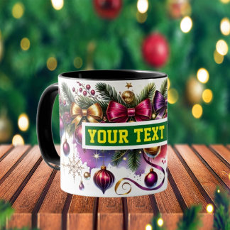 Ampoules de Noël Ornements Café Mug