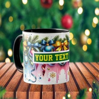 Ampoules de Noël Ornements Café Mug