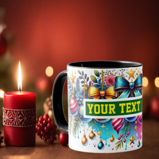 Ampoules de Noël Ornements Café Mug