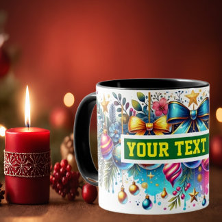 Ampoules de Noël Ornements Café Mug
