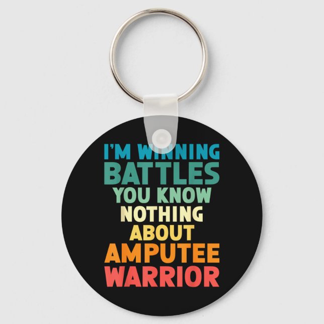 Ampu Warrior Leg Ampu Arm Ampu Leg Amputation Keychain (Front)