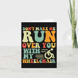 Amputee Fun Wheelchair Racing Bysketbyll Handicap  Card