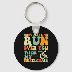 Amputee Fun Wheelchair Racing Bysketbyll Handicap Keychain