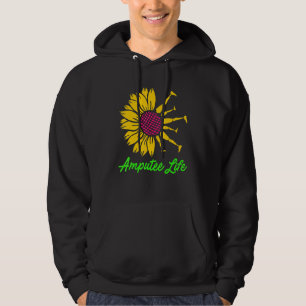 Amputee Humour Flower Life Leg Arm Funny Recovery Hoodie