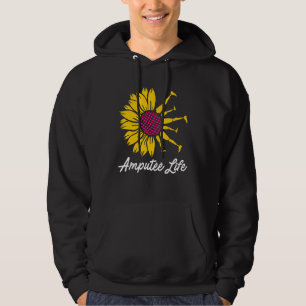 Amputee Humour Flower Life Leg Arm Recovery Hoodie