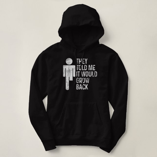 Amputee Humour Grow Back Leg Arm Funny Recovery Gi Hoodie (Design Front)
