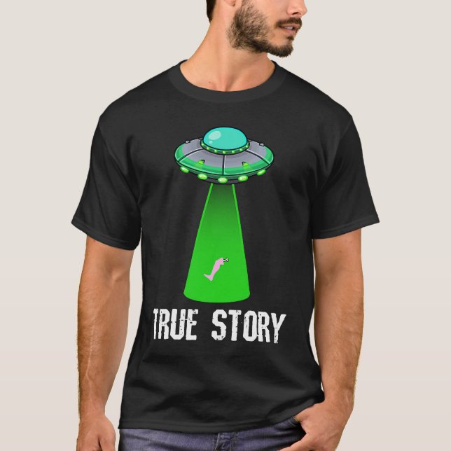 Amputee Leg Foot Amputation UFO Alien Abduction Jo T-Shirt (Front)