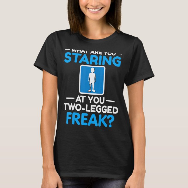 Amputee Warrior - Prosthetic Leg Joke Amputation A T-Shirt (Front)