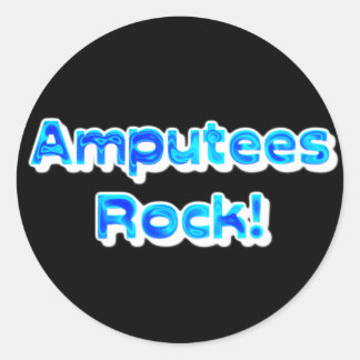 Amputees Rock! Classic Round Sticker