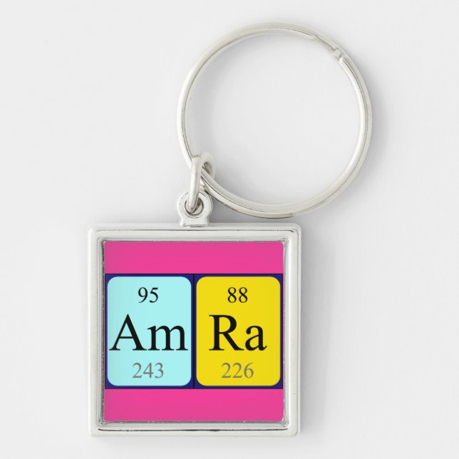 Amra periodic table name keyring (Front)