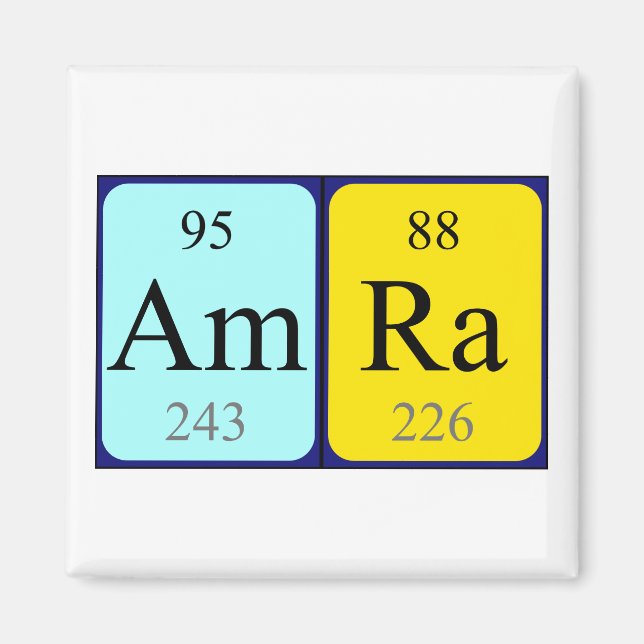 Amra periodic table name magnet (Front)