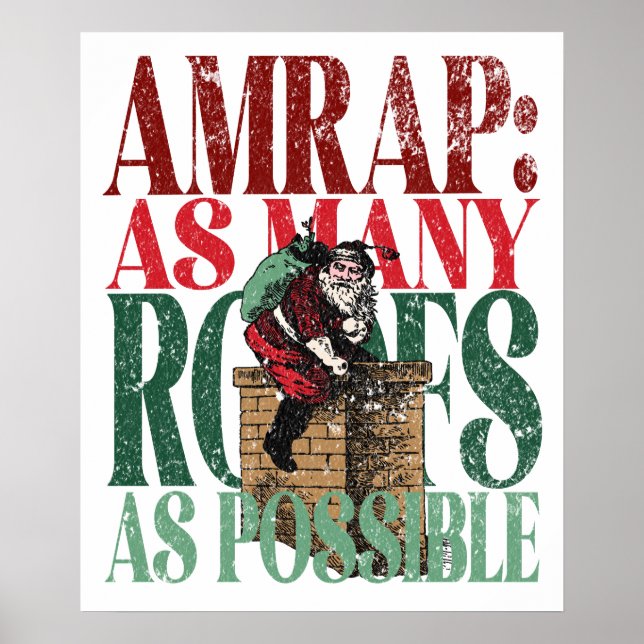 AMRAP Fun Christmas Version of Fitness Terms Poster (Front)