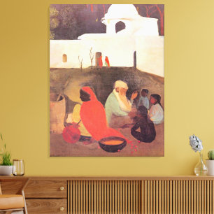 Amrita Sher-Gil - Ancient Storyteller, fine art Canvas Print