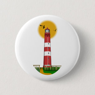 Amrum Lighthouse Germany 2 Inch Round Button
