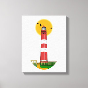 Amrum Lighthouse Germany Canvas Print