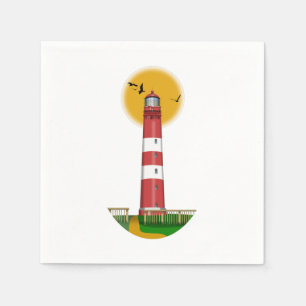 Amrum Lighthouse Germany Napkin