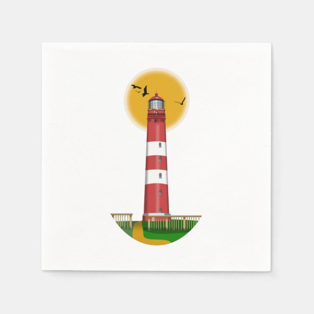 Amrum Lighthouse Germany Napkin (Front)