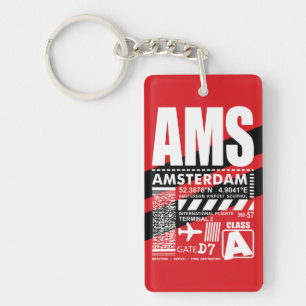 AMS Amsterdam Airport Keychain