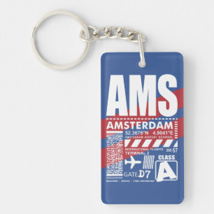 AMS Amsterdam Airport Keychain
