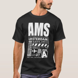 AMS Schiphol Amsterdam Airport T-Shirt