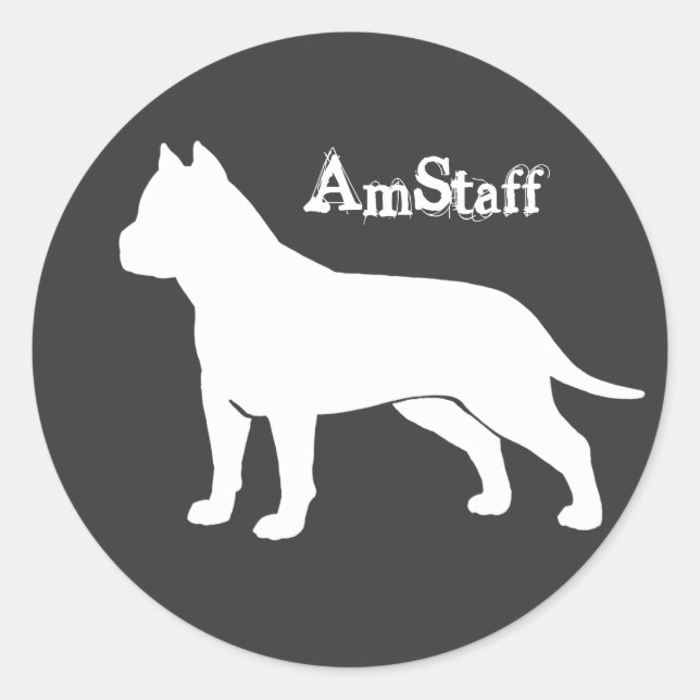 AmStaff Classic Round Sticker (Front)