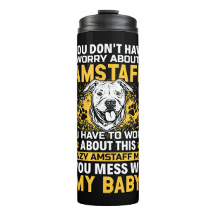 Amstaff Dog Mom American Staffordshire Terrier Thermal Tumbler