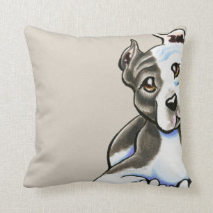 Amstaff Lean on Me Throw Pillow