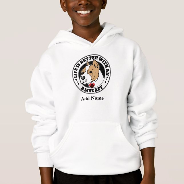 Amstaff Personalized Life Is Better With A Dog (Front)