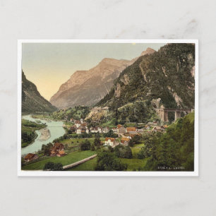 Amsteg, from the railway, St. Gotthard Railway, Sw Postcard