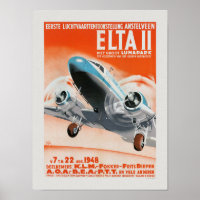 Amstelveen ELTA II Pays-Bas Poster vintage 1948