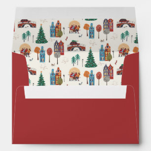 Amsterd Houses City Holiday Christmas Party Envelope
