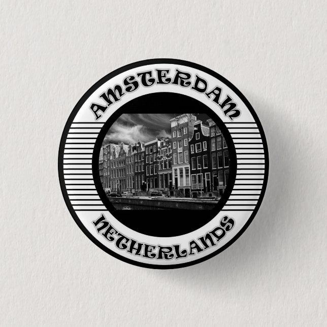 Amsterdam 1 Inch Round Button (Front)