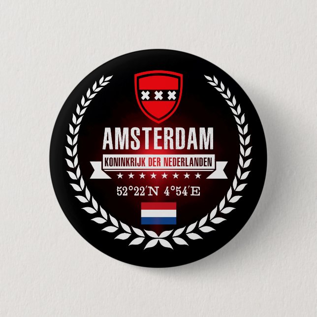 Amsterdam 2 Inch Round Button (Front)