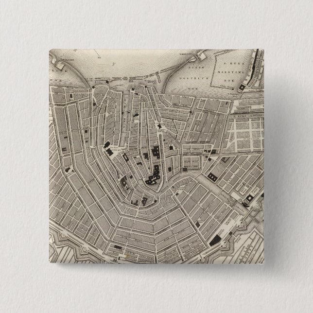 Amsterdam 2 Inch Square Button (Front)