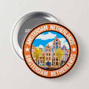 Amsterdam 3 inch round button