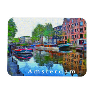 Amsterdam. A quiet harbour. Magnet