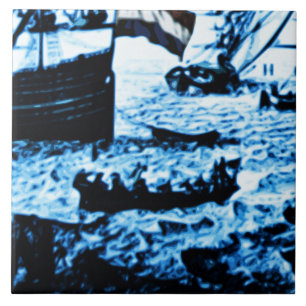 Amsterdam Antique Ships Delftware Vintage Look C1 Tile