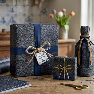 Amsterdam Art Deco   Windmills Wrapping Paper