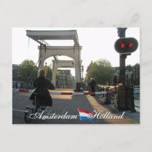 Amsterdam Bridge Holland Postcard